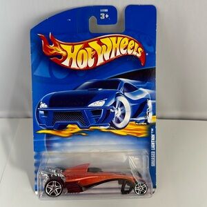 HOT WHEELS 2000 GREASED LIGHTNING Race Car Rare Orange Diecast